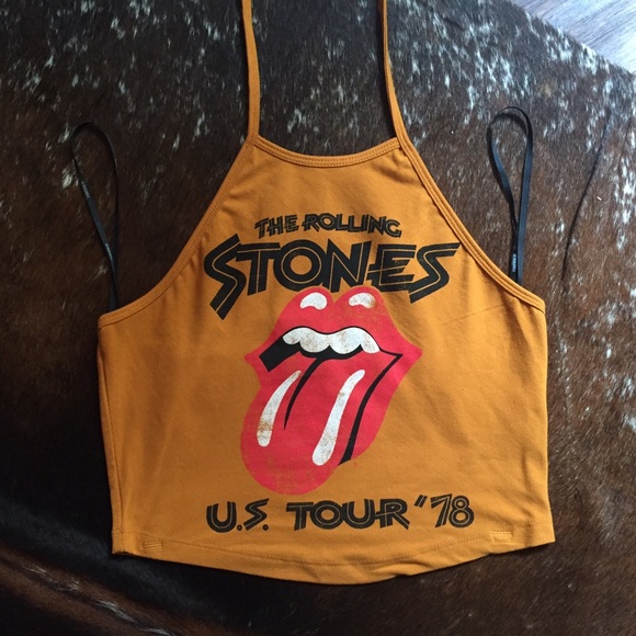 Tops - Rolling Stones summer style halter top band tee