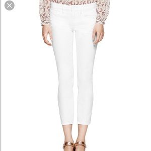 Tory Burch white Alexa cropped skinny jean