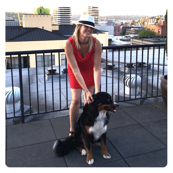 Red tank dress