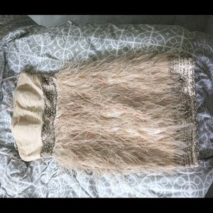 Sue Wong feather dress