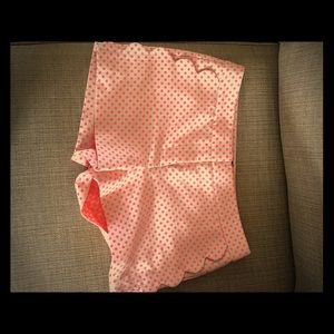 J Crew scalloped pocket polka dot shorts