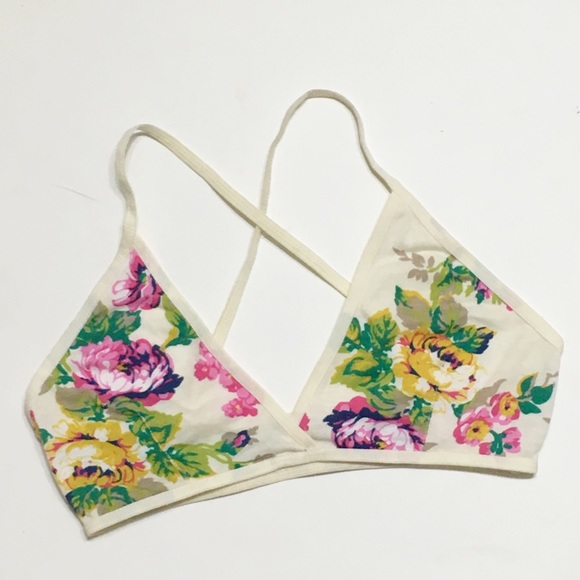 Free People Accessories - Free People Floral Racerback Soft Bralette M