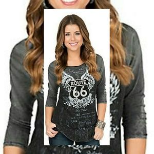 Velvetstone Route 66 baseball T