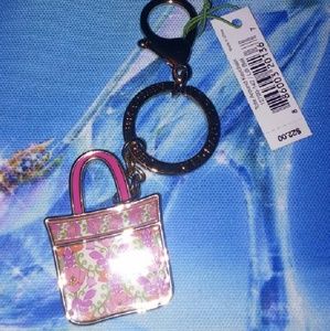 Vera Bradley Lilly Bell purse keychain
