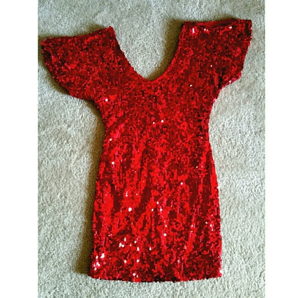 Sassy Red Sparkle Dress