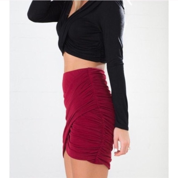 SALE! Sexy Black Layered Bandage Pencil Mini Skirt - Picture 3 of 3