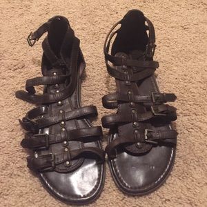 Brown Leather Gladiator Sandals