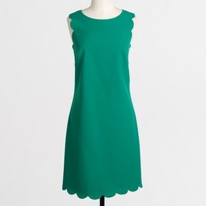 ✨NWT J.Crew Emerald Green Scalloped Dress