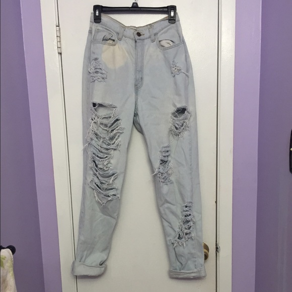 American apparel super high waisted jeans