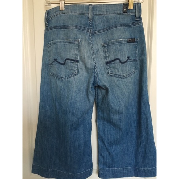 "Crop Ginger" 7 For All Mankind Denim Culottes