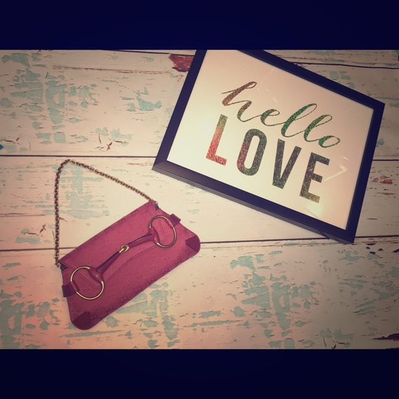 Trade? Auth GUCCI Horsebit Shoulder bag in Fuchsia