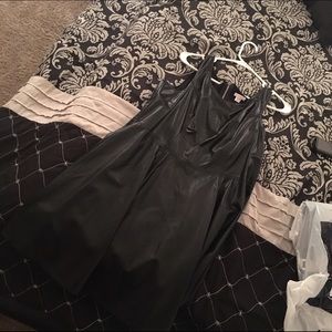 Leather skater dress