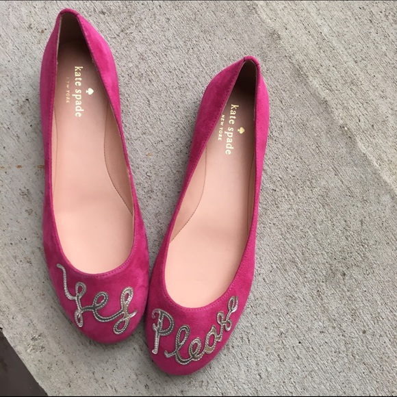kate spade Shoes - Kate Spade Suede Yes Please Flats