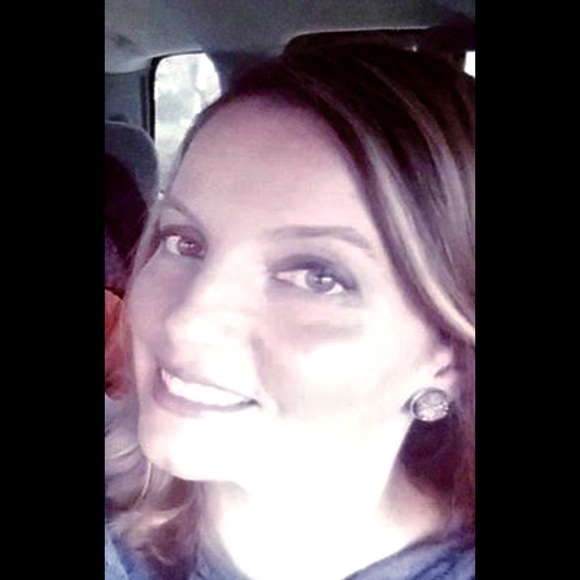 XL Silver Faux Druzy Earrings - Picture 3 of 4