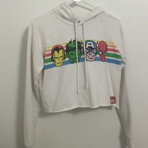 Marvel Superheros Crop Sweatshirt