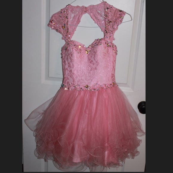 Beautiful Pink Short Prom Dress Size 2 WORN ONCE