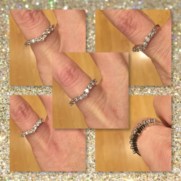 🆕White Sapphire & White Gold Filled Band - Picture 4 of 4