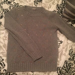 Gray Studded Sweater by Fossil
