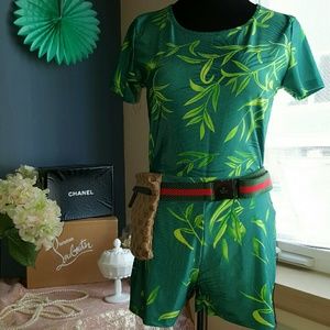 Green bamboo romper