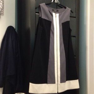 Black, white & gray dress, EUC