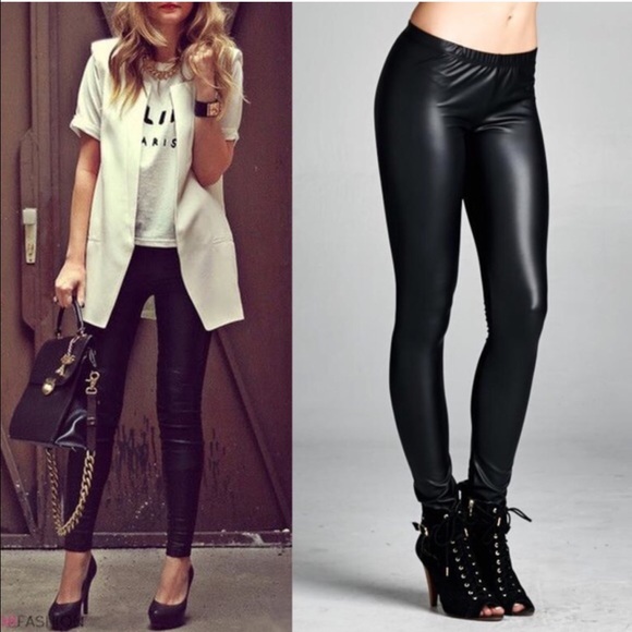 🚨1 HR SALE🚨DEBORAH slick leggings - BLACK - Picture 2 of 4