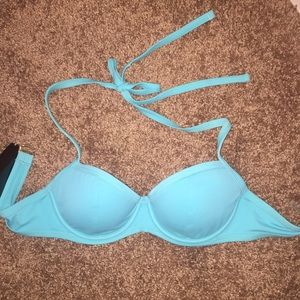 NWOT TEAL VICTORIAS SECRET BIKINI TOP