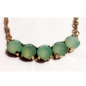 Gold & Light Blue Accent Necklace