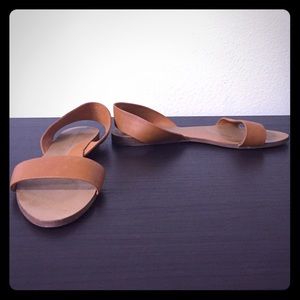Zara Tan Leather Sandals
