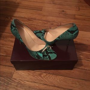 Cole Haan Turquoise Python Pumps
