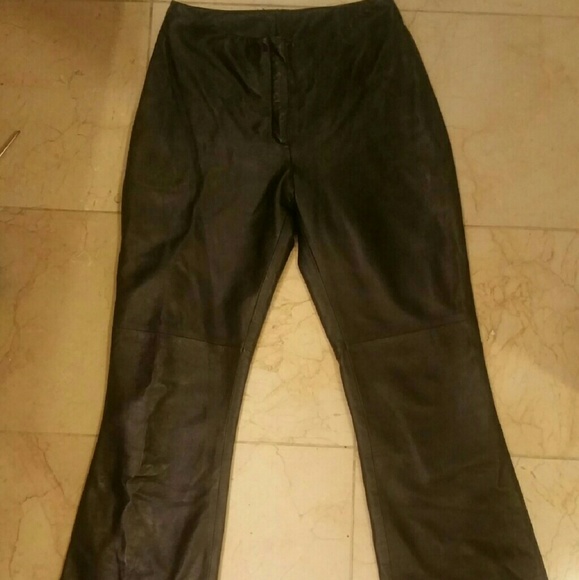Bebe Soft Genuine Leather Pants Silk Lined Size 2 - Picture 1 of 4