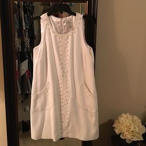 White 70's mod style Dress