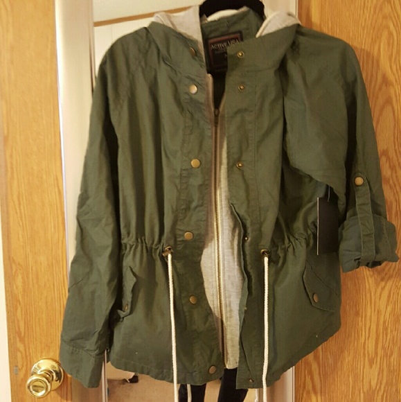 NWT Olive Anorak Utility Cargo Jacket M