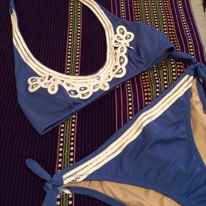 Victoria Secret French blue embroidered bikini 👙