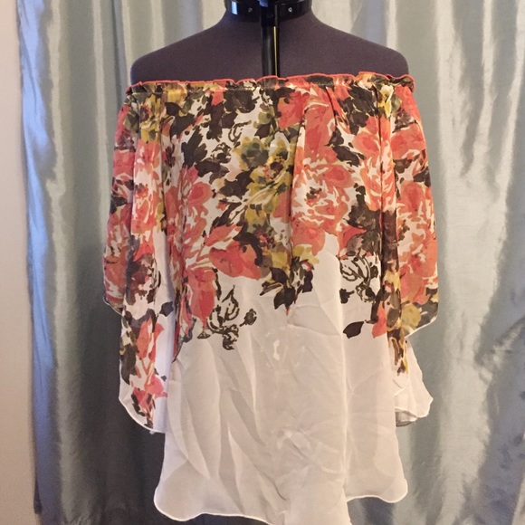 Floral sheer blouse