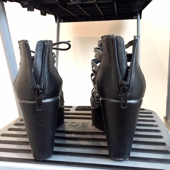 H&M Shoes - Like NEW H&M lace up black wedges H&M Shoes - Like NEW H&M lace up black wedges