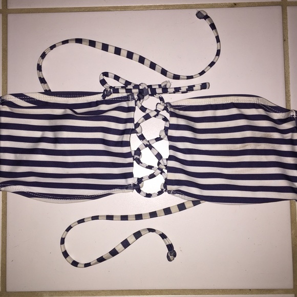 Frankie's striped strapless bikini top