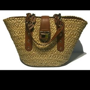 Michael kors straw tote