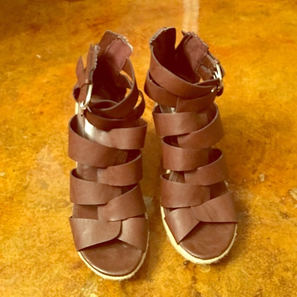 Dolce Vita for Target brown leather wedges.
