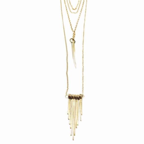 1 Pc. Four Layer Fringe Necklace