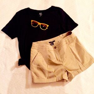 H&M Twill Khaki Shorts Sz 4