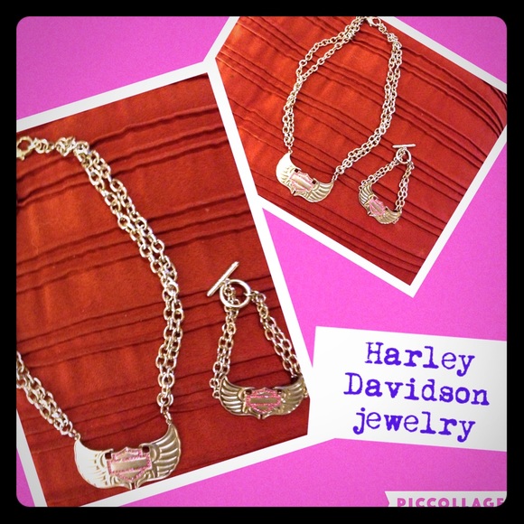 Harley Davidson necklace & bracelet good condition