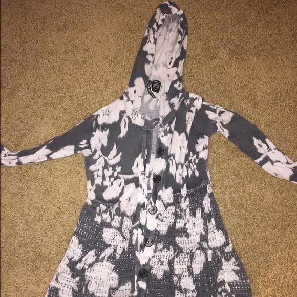 Grey and white floral jacket