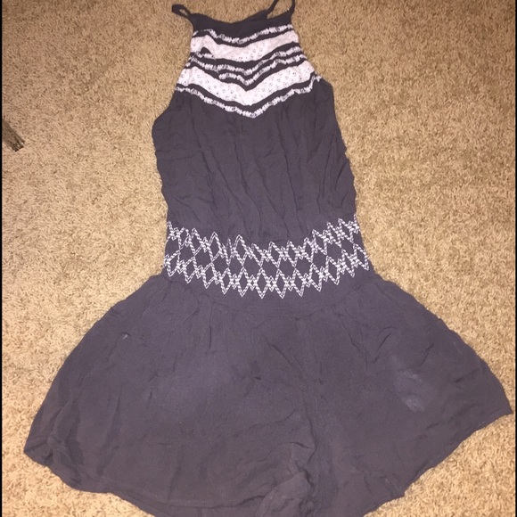 Grey and white romper