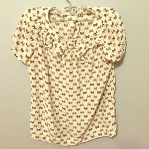 J crew bow blouse