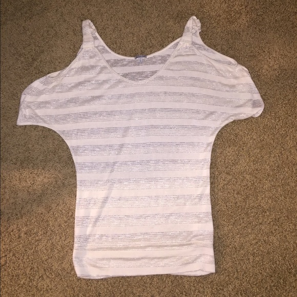 Stripped with silver sparkles shirt