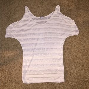Stripped with silver sparkles shirt