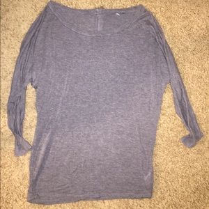 Grey shirt with zipper back