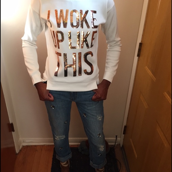 BNWT Zara Studded Distressed Jeans Size 4 - Picture 2 of 3