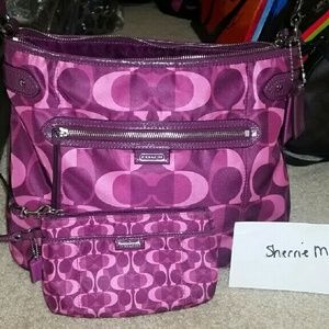 Coach daisy dream hobo purse and wristlet