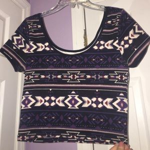 Tribal print crop top